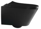 AVVA závěsná WC mísa, Rimless, 35,5x53cm, černá mat