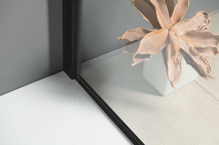 Sprchová stěna Walk-in 100 cm černá/transparent – Polysan Modular shower black MS1-100B