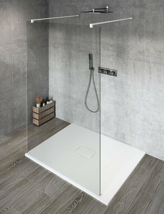 Sprchová stěna Walk-in 100 cm bílá/transparent – Gelco Vario white GX1210GX2215