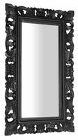 SAMBLUNG zrcadlo ve vyřezávaném rámu 40x70cm, černá | Více - 