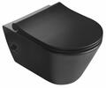 AVVA CLEANWASH závěsná WC mísa, integrovaná baterie a bidet. sprška, Rimless, 35,5x53cm, černá mat