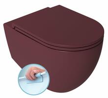 INFINITY závěsná WC mísa, Rimless, 36,5x53cm, maroon red | Více - 