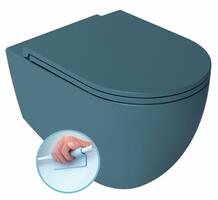 INFINITY závěsná WC mísa, Rimless, 36,5x53cm, zelená petrol | Více - 