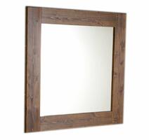 BRAND zrcadlo v dřevěném rámu 800x800mm, mořený smrk | Více - 