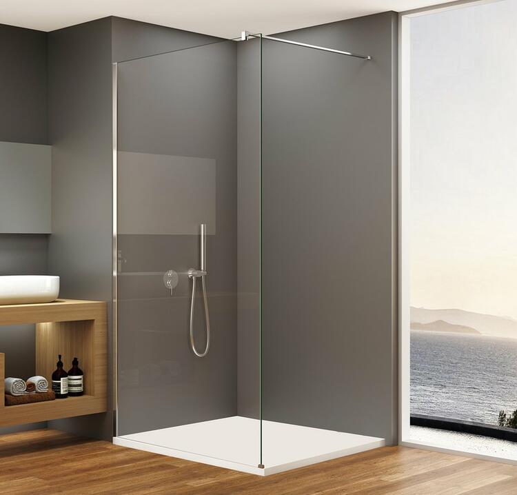 Sprchová stěna Walk-in 90 cm chrom/transparent – Bruckner Spitza 750.090.1