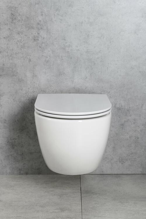 FULDA závěsná WC mísa, Vortex Rimless, 36x52,5cm, bílá