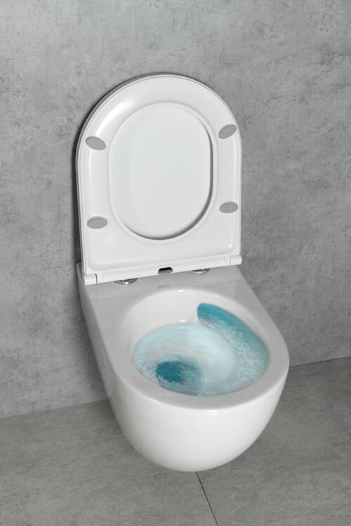 FULDA závěsná WC mísa, Vortex Rimless, 36x52,5cm, bílá