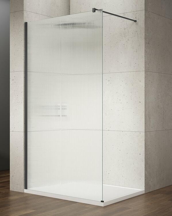 Sprchová stěna Walk-in 110 cm černá/sklo nordic – Gelco Vario black GX1511-06