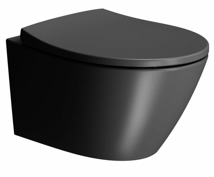 Závěsná WC mísa swirlflush černá mat – GSI Modo 981626