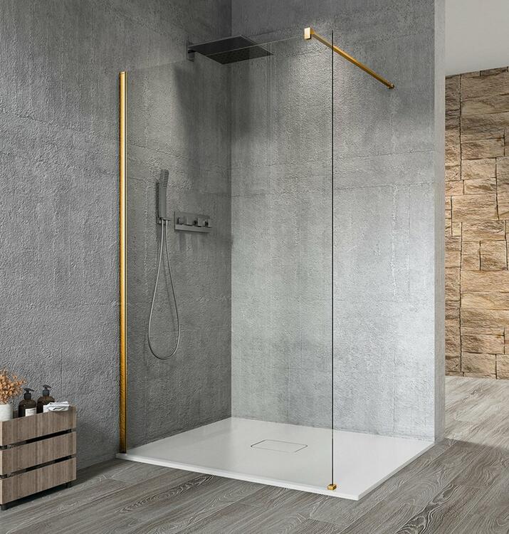 Sprchová stěna Walk-in 110 cm zlatá/transparent – Gelco Vario gold matt GX1211-01