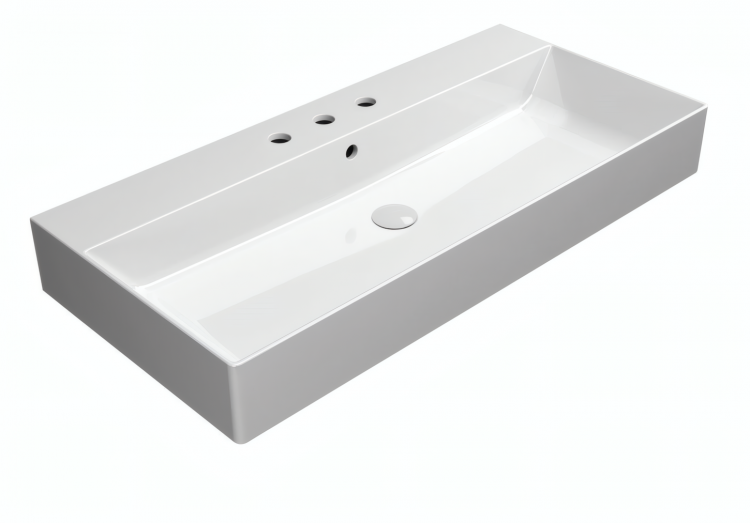 Keramické umyvadlo 100×47 cm bílá – GSI KUBE X 9423311