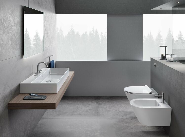 Keramické umyvadlo 100×47 cm bílá – GSI KUBE X 9423311