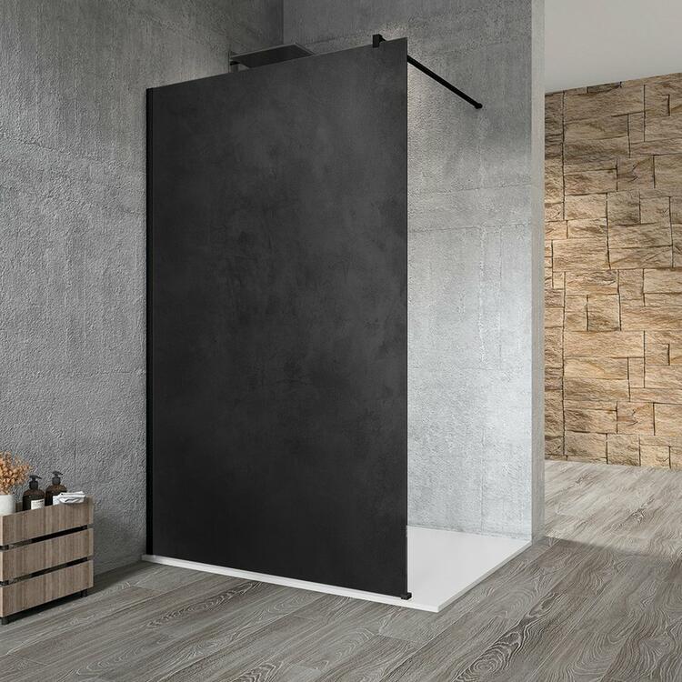 Sprchová stěna Walk-in 70 cm deska HPL Kara – Gelco Vario black GX2670GX1014