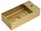 AURUM nerezové umývátko 36,5x18cm, včetně výpusti, levé/pravé, zlato mat