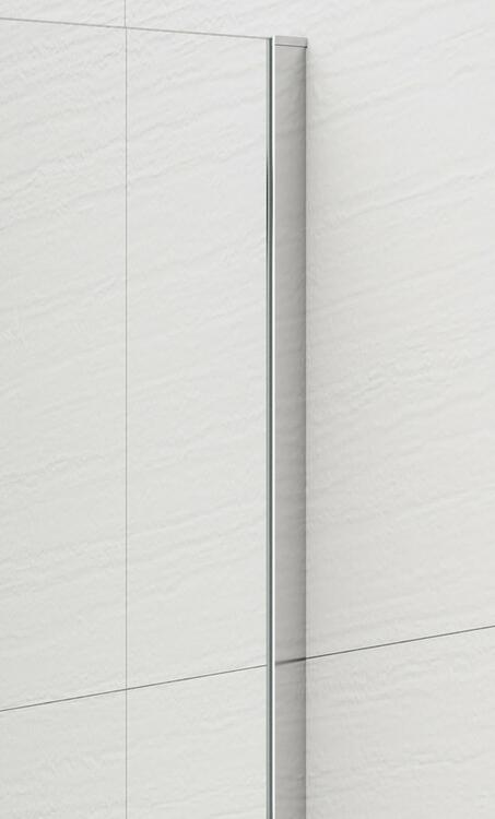 ESCA CHROME jednodílná sprchová zástěna k instalaci ke stěně, sklo čiré, 1300 mm