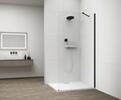 Sprchová stěna Walk-in 80 cm černá/transparent – Polysan Esca black matt ES1080-02