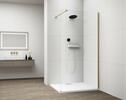 Sprchová stěna Walk-in 80 cm zlatá/transparent – Polysan Esca gold matt ES1080-04