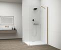 Sprchová stěna Walk-in 90 cm zlatá/transparent – Polysan Esca gold matt ES1090-04