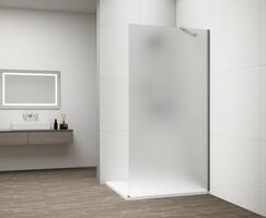 Sprchová stěna Walk-in 100 cm chrom/matné sklo – Polysan Esca chrome ES1110-01 | Více - 