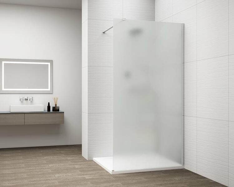 Sprchová stěna Walk-in 100 cm chrom/matné sklo – Polysan Esca chrome ES1110-01