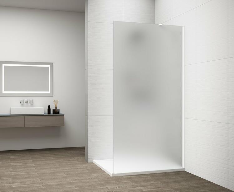 Sprchová stěna Walk-in 110 cm bílá/matné sklo – Polysan Esca white matt ES1111-03