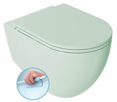 INFINITY závěsná WC mísa, Rimless, 36,5x53cm, zelená mint | Více - 