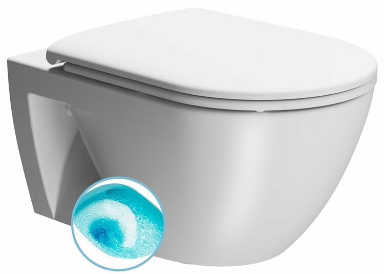 PURA ECO závěsná WC mísa, Swirlflush, 36x55cm, bílá dual-mat