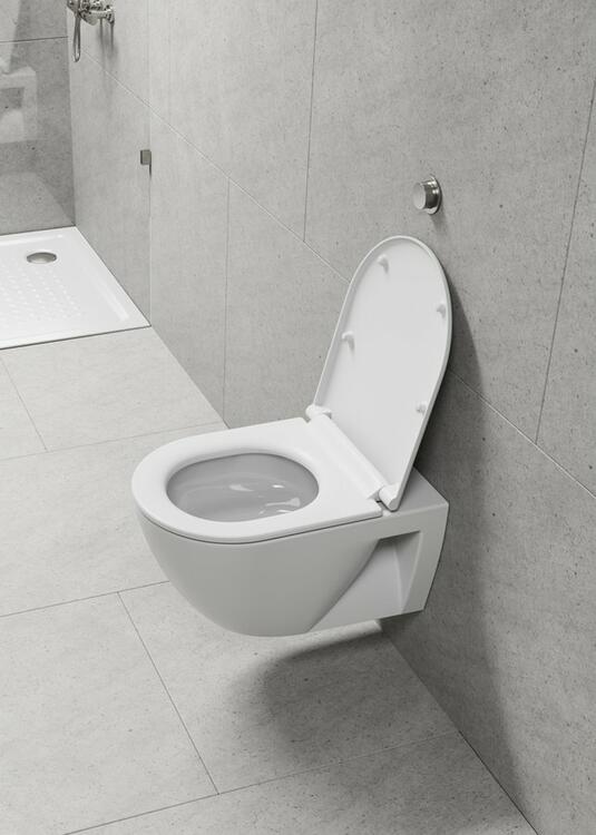 PURA ECO závěsná WC mísa, Swirlflush, 36x55cm, bílá dual-mat