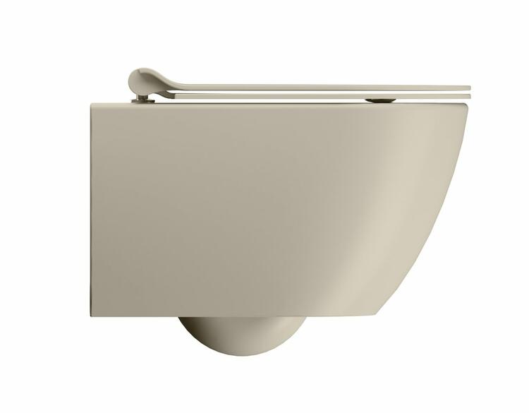 PURA závěsná WC mísa, Swirlflush, 36x50cm, creta dual-mat