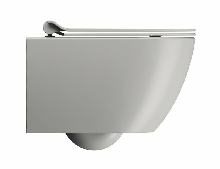PURA závěsná WC mísa, Swirlflush, 36x50cm, cenere dual-mat