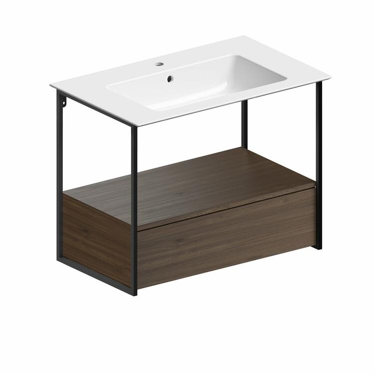 PURA keramické umyvadlo Slim 82x46cm, bez otvoru, bílá mat