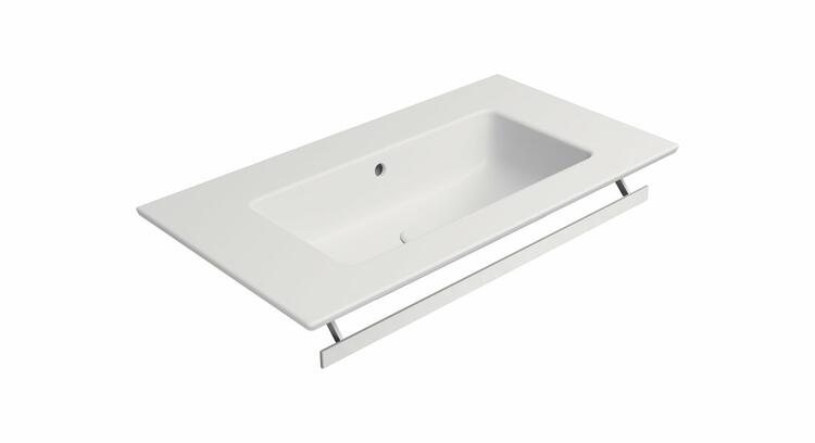 PURA keramické umyvadlo Slim 82x46cm, bez otvoru, bílá mat