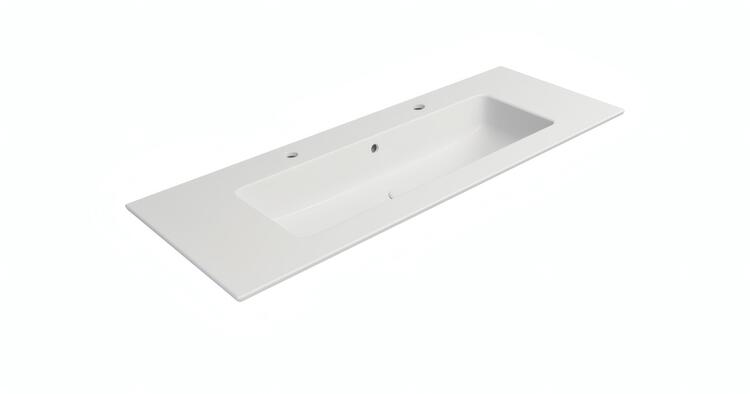 Keramické dvojumyvadlo 122×46 cm bílá – GSI PURA COLOR 8887209