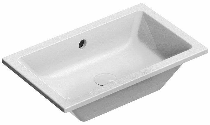 KUBE X keramické umyvadlo 60x37cm, zápustné, broušená spodní hrana, bílá ExtraGlaze