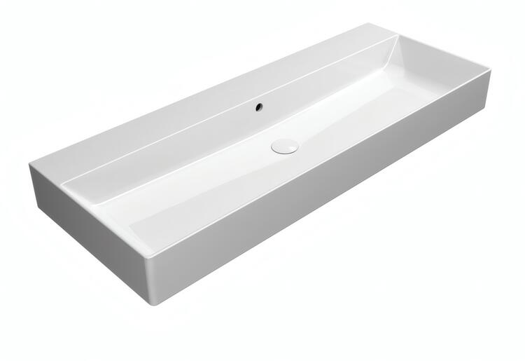 Keramické umyvadlo 120×47 cm bílá – GSI KUBE X 9424011
