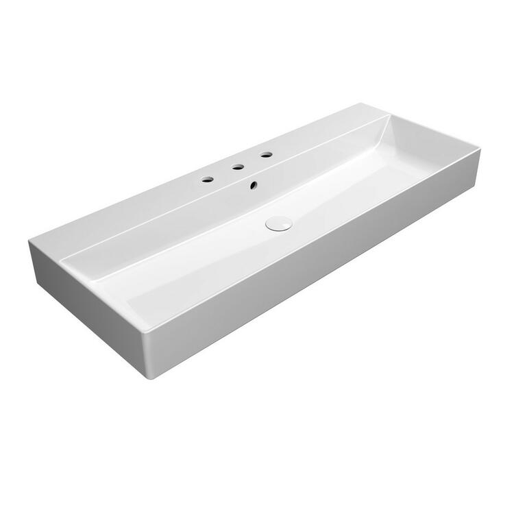 Keramické umyvadlo 120x47 cm bílá - GSI Kube X 9424311