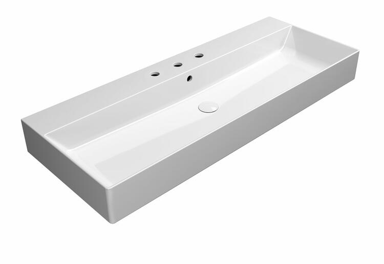 Keramické umyvadlo 120×47 cm bílá – GSI KUBE X 94249311