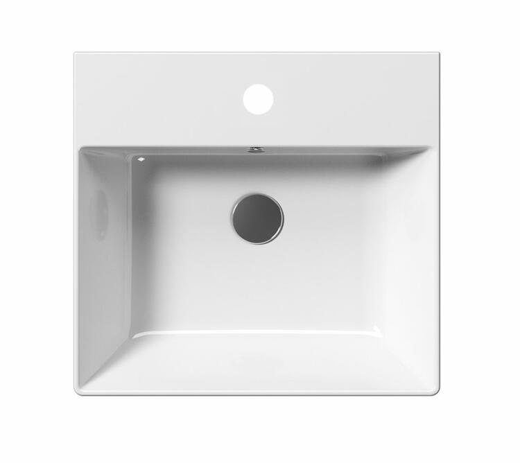 KUBE X keramické umyvadlo 50x47cm, broušená spodní hrana, bílá ExtraGlaze