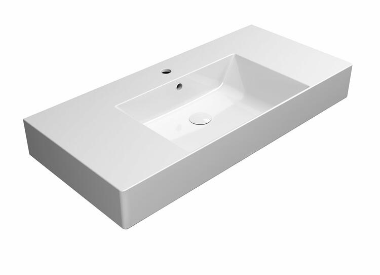 Keramické umyvadlo 100×47 cm bílá – GSI KUBE X 94519111