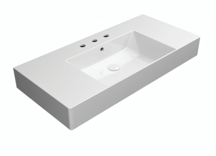 Keramické umyvadlo 100×47 cm bílá – GSI KUBE X 94519311