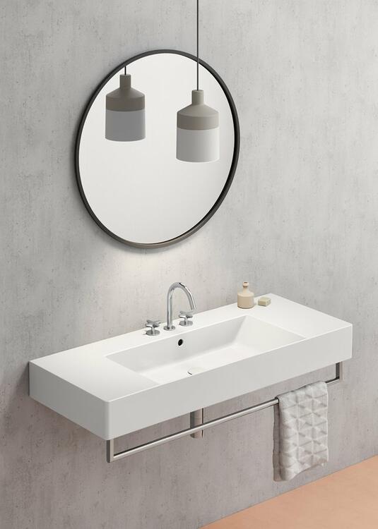 Keramické umyvadlo 120×47 cm bílá – GSI KUBE X 94529311