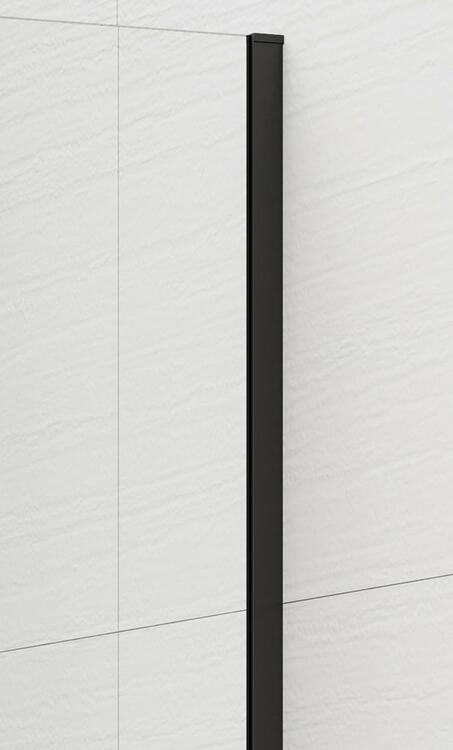 Sprchová stěna Walk-in 100 cm černá/kouřové sklo – Polysan Esca black matt ES1210-02