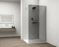 Sprchová stěna Walk-in 80 cm chrom/kouřové sklo – Polysan Esca chrome ES1280-01 | Více -