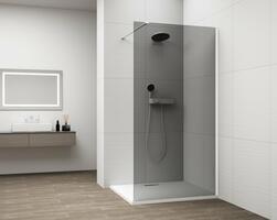 Sprchová stěna Walk-in 120 cm bílá/kouřové sklo – Polysan Esca white matt ES1212-03 | Více -