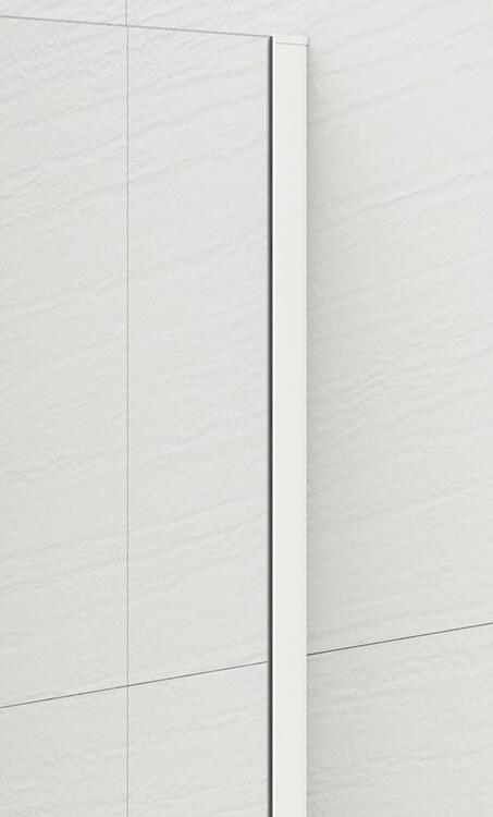 ESCA WHITE MATT jednodílná sprchová zástěna k instalaci ke stěně, kouřové sklo, 1300 mm