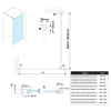 Sprchová stěna Walk-in 130 cm bílá/sklo Flute – Polysan Esca white matt ES1313-03