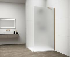 ESCA GOLD MATT jednodílná sprchová zástěna k instalaci ke stěně, matné sklo, 1000 mm | Více - 