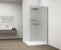Sprchová stěna Walk-in 100 cm zlatá/sklo Flute – Polysan Esca gold matt ES1310-04