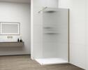 Sprchová stěna Walk-in 90 cm zlatá/sklo Flute – Polysan Esca gold matt ES1390-04