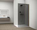 Sprchová stěna Walk-in 100 cm zlatá/kouřové sklo – Polysan Esca gold matt ES1210-04
